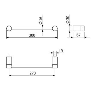 Полотенцедержатель Kludi Vela R 5896205 30 см хром