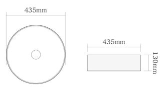 Раковина накладная SantiLine SL-7002 44см коричневый