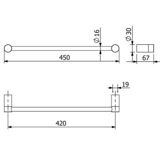 Полотенцедержатель Kludi Vela R 5898053 45 см белый матовый