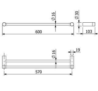 Полотенцедержатель Kludi Vela R 5898853 60 см белый матовый
