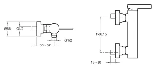 Смеситель для душа Jacob Delafon Stillnes E12779-4-CP хром