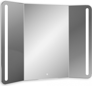 Зеркальное трюмо с подсветкой Continent ЗЛП453 с сенсорным выключателем 100см