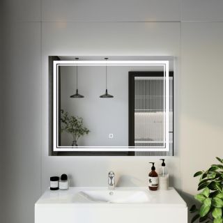 Зеркало с подсветкой Бриклаер Эстель-2 4627125414305 100 см сенсор на зеркале