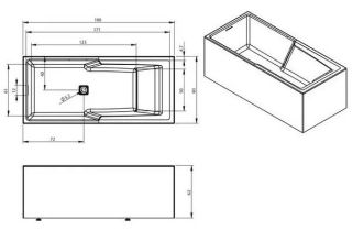 Акриловая ванна Riho Still Shower Plug and Play B103009005 R 180х80см белый