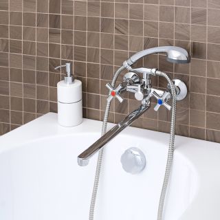 Смеситель для ванны с душем РМС SL138-140P хром