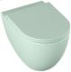 Подвесной унитаз Isvea Infinity 10NF02001SV-2T безободковый крышка микролифт мятно-зелёный матовый