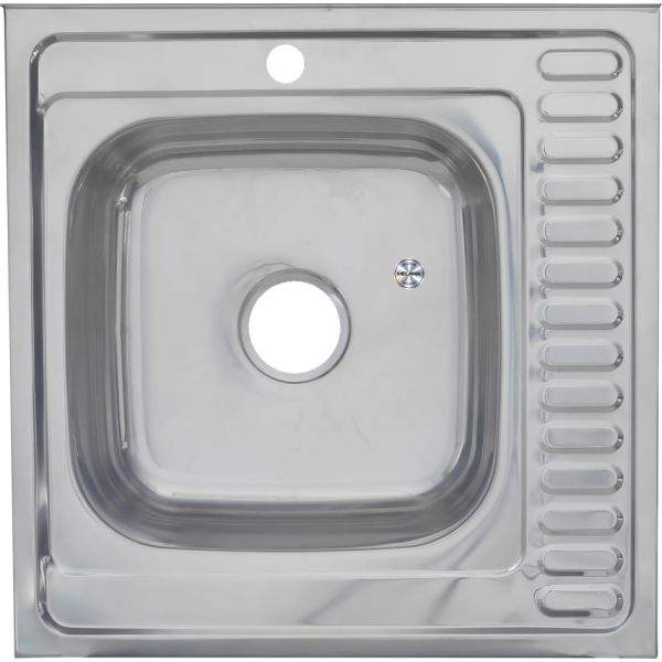 Мойка 6060 L Melana 0,8/180 левая хром с сифоном (006/2 L *10)