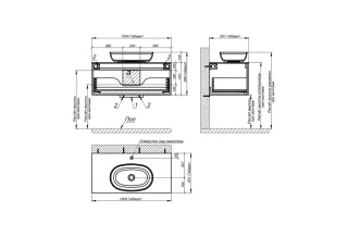Тумба с раковиной Astra-Form М-40 4631177714894 100 см зелёный матовый