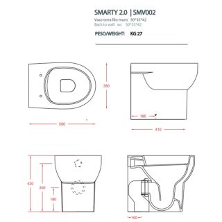 Унитаз Artceram Smarty SMV002 01 00 белый
