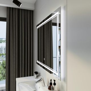 Зеркало с подсветкой Бриклаер Эстель-2 4627125414305 100 см сенсор на зеркале