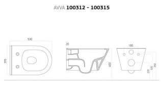 Крышка-сиденье Boheme Avva 976-B soft-close чёрный матовый