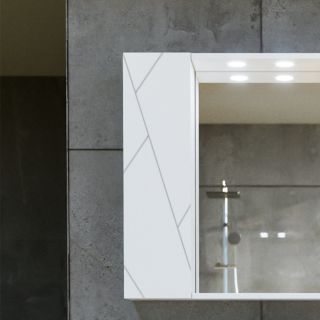 Шкаф навесной с дверью Бриклаер Кристалл 4627125416040 20 см белый