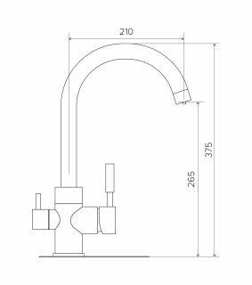 Смеситель для кухни Tolero Элара дуо белый 627802