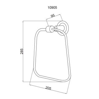 Полотенцедержатель Boheme Murano Crystal бронза 10905-CRST-BR