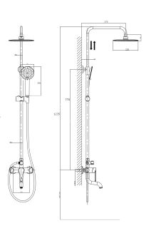 Душевая система RUSH Denis (DN0335-40)