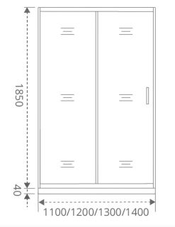 Душевая дверь Good Door Latte WTW-120-C-WE стекло прозрачное
