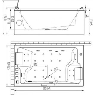 Акриловая ванна Orans BT 62 62115R0 170х100