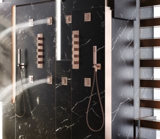 Боковая встраиваемая форсунка Gessi Body Jets 32984.149 брашированный никель