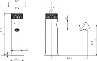Смеситель для раковины Wonzon & Woghand WW-H1065-MW белый матовый