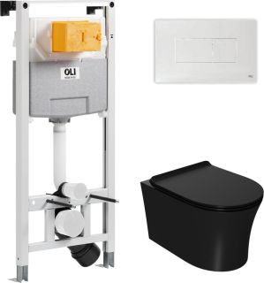 Комплект унитаза с инсталляцией Point Вега 879235pKA01+PN41711BM с сиденьем Микролифт