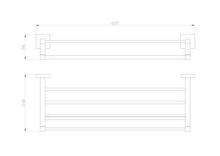 Полка для полотенец  Wonzon & Woghand Polo WW-8981 хром