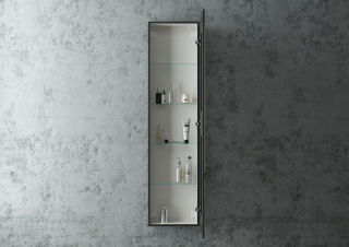 Зеркало-шкаф с подсветкой Continent Mirror Box Black МВК050 40см чёрный