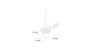 Ерш для туалета черный Fixsen Comfort  Black (FX-86013)