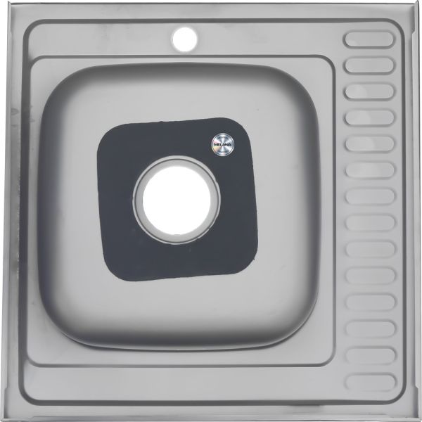 Мойка 6060 R Melana 0,8/180 левая хром с сифоном (097D t R*10)