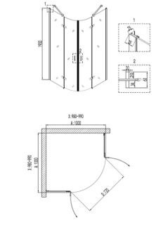 Душевой уголок NIAGARA NOVA NG-6616-08 100x100 см