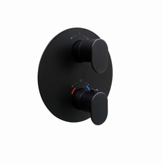 Встраиваемый смеситель для душа Kerama Marazzi Ole 67638EKM.01.093 с термостатом чёрный матовый