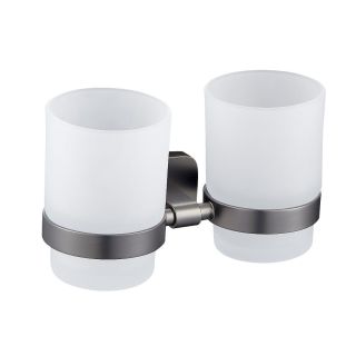 Два стакана для зубных щеток с держателем Wonzon & Woghand Graffity WW-9328-GM тёмный графит