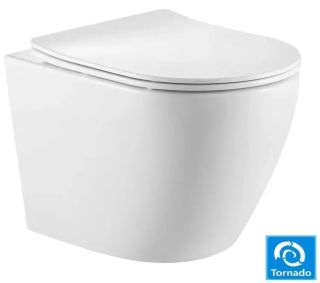 Унитаз подвесной SantiLine SL-5025 безободковый белый