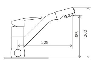 Смеситель для кухни Tolero Дуо белый/хром 694913