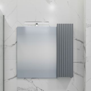 Зеркало-шкаф с подсветкой Санта Юпитер 700545 70 см графит матовый