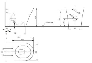 Приставной унитаз TOTO MH CW163Y#XW безободковый белый