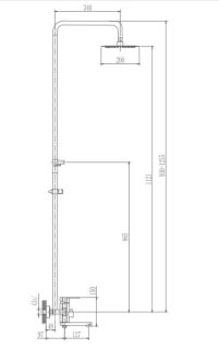 Душевая стойка Haiba HB24806 сталь