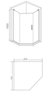 Душевой уголок Good Door Pandora PNT-ТD90 стекло прозрачное