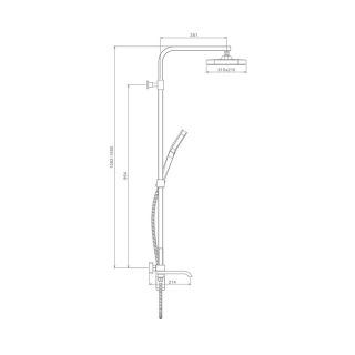 Душевая стойка Raglo R02.24.23 золотой сатин