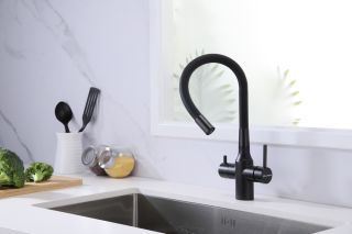 Смеситель для кухни Paulmark Salix Sa213419-418 чёрный металлик