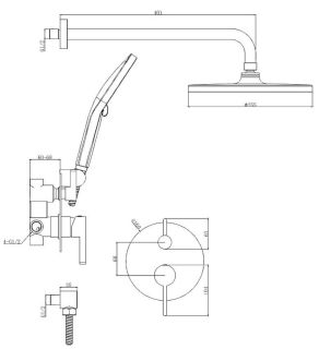 Душевой комплект Splenka S222.27.05 хром