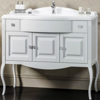 Тумба под раковину Opadiris Лаура Z0000012805 Белая матовая ручки Swarovski Хром