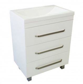 Напольная тумба под раковину Эстет Monaco ФР-00002263 70см три ящика белый