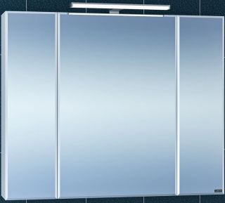 Зеркальный шкаф с подсветкой СанТа Стандарт 113018 90см белый