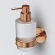 Стеклянный диспенсер для жидкого мыла с настенным держателем AM.PM X-Joy A85A36944 розовое золото