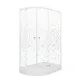 Душевой уголок Triton Коралл Щ0000043490 правый 120x80 см профиль белый стекло мозаика