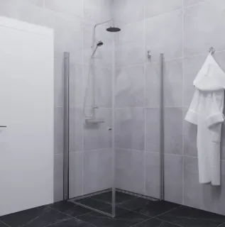 Душевой уголок Triton Форта Щ0000054476 90x90 см профиль хром стекло прозрачное