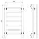 Полотенцесушитель водяной Laris Классик 73208003 П7 40x70см хром