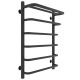 Полотенцесушитель водяной Laris Стандарт 73208012ЧМ с полкой П6 50x70см чёрный матовый