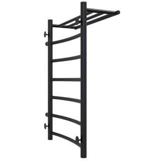 Полотенцесушитель водяной Laris Классик 73208026ЧМ правый с полкой П7 50x80см чёрный матовый