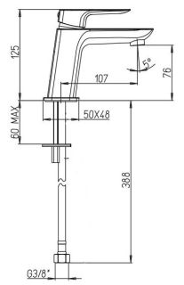 Смеситель для раковины Paini Nove 09CR205 хром